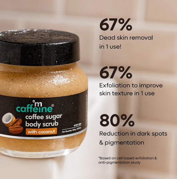 Coffee Sugar Body Scrub with Coconut for Gentle Exfoliation & Smoothening - 250g