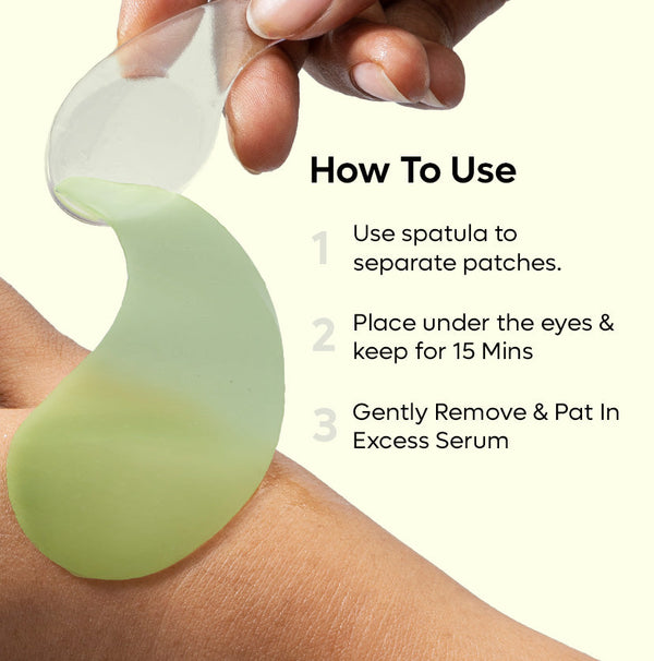 Green Tea Hydrogel Under Eye Patches with 1% Caffeine (15 Pairs)