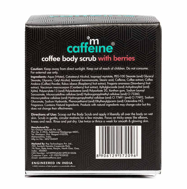 Moisturizing & Creamy Coffee Body Scrub with Berries - 200g