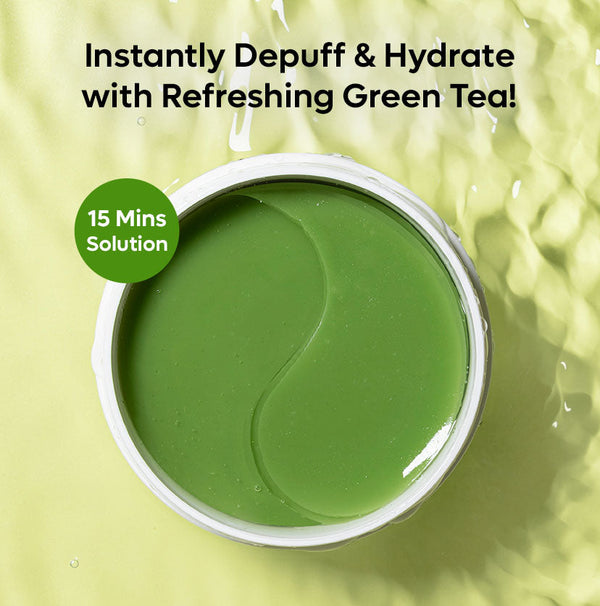 Green Tea & 1% Caffeine Hydrogel Under Eye Patches - 30 pairs