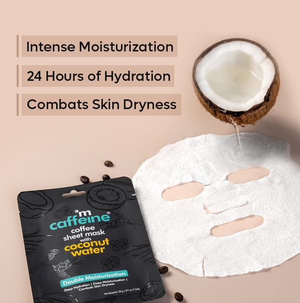 Coconut Water Coffee Sheet Mask- 20g each