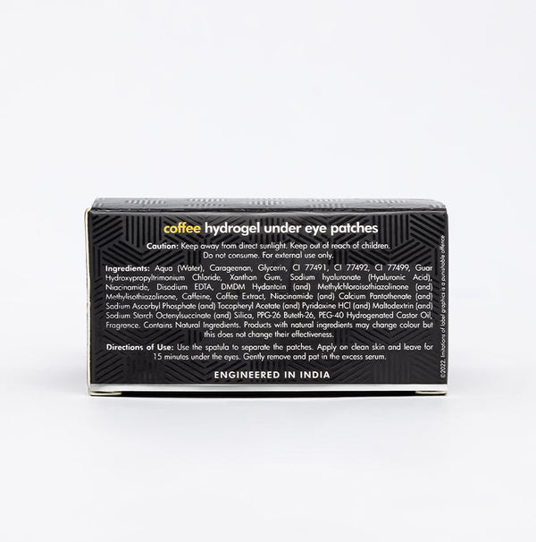 Coffee Hydrogel Under Eye Patches with Caffeine & HA - 30 Pairs